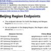 Beijing Region Endpoints - Getting Started with Amazon Web Services in China