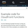 Example code for CloudFront Functions - Amazon CloudFront